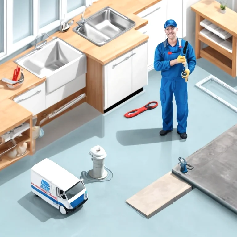 Técnico PlumbFast realizando reparo hidráulico de emergência